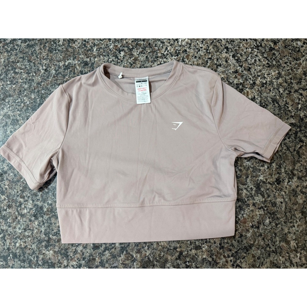 Gymshark Whitney Simmons Crossover Crop Top Mauve Pink Womens Small B6A2W